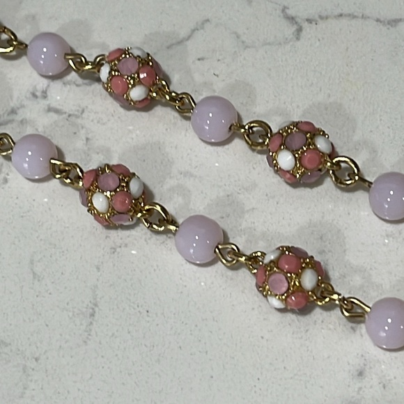 Talbots Adorable Gold and Pink Adjustable Necklace - Picture 8 of 8